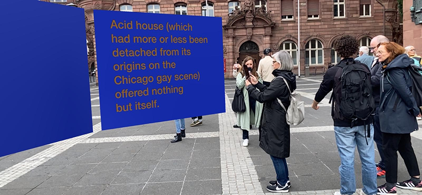 Tony Cokes in DEMO, Foto: Kulturamt