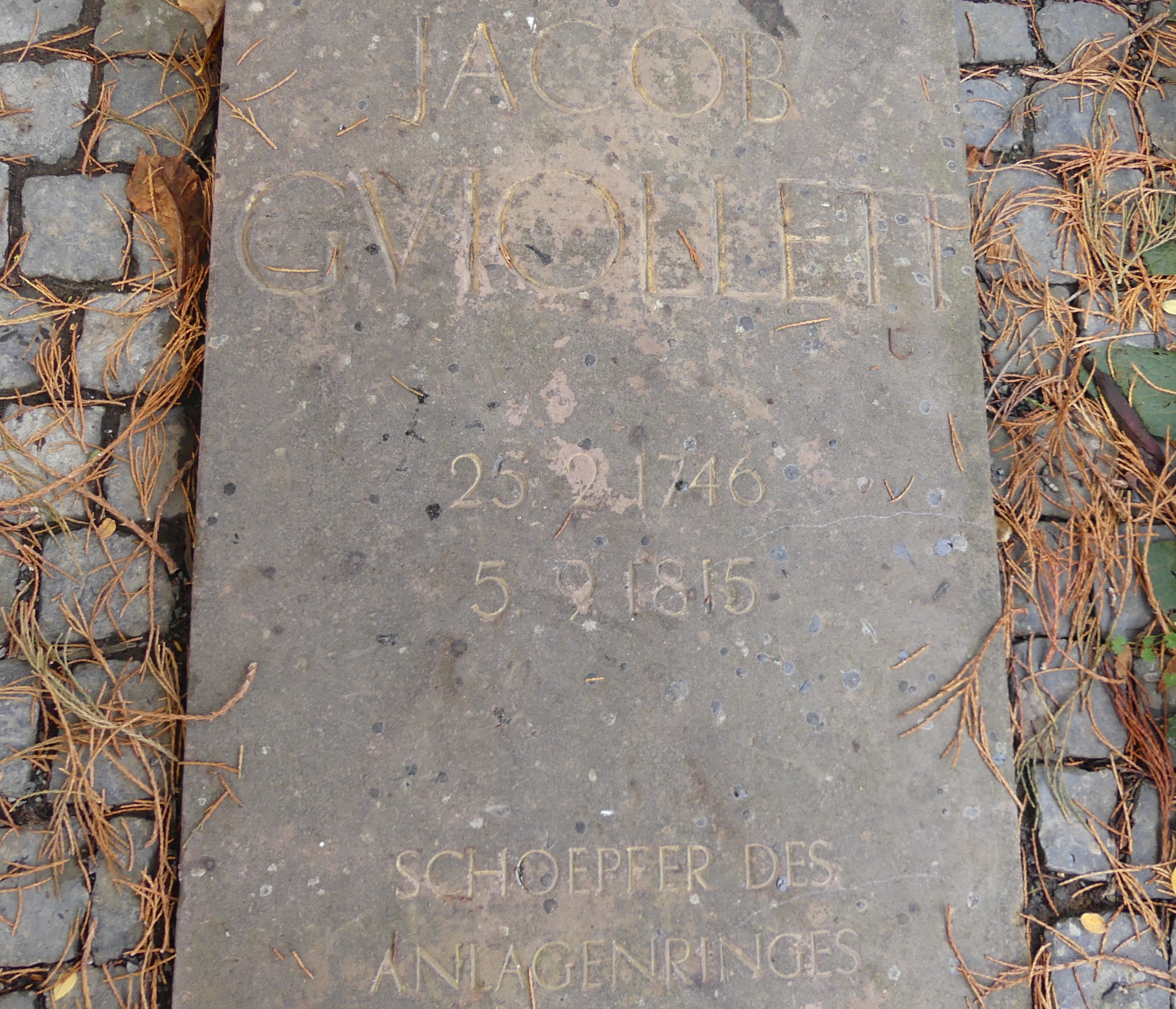 Bild: Grabstätte für Jakob Guiollett