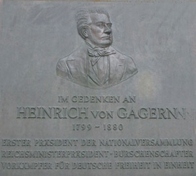 Bild: Gedenktafel für Wilhelm August Heinrich Freiherr von Gagern