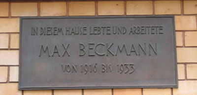 Bild: Gedenktafel für Max Beckmann